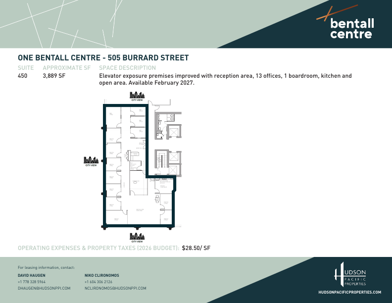 450 - 505 Burrard Street, Vancouver, BC floorplan